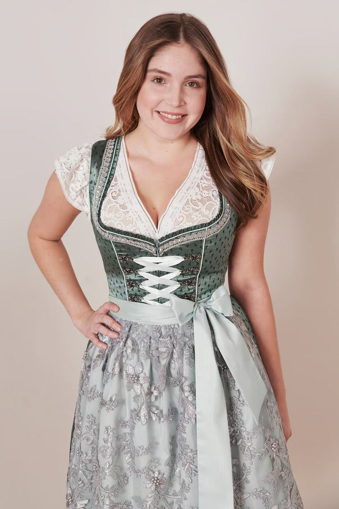 Kruger Hira Mini Dirndl, Green — 50cm 2pc Set