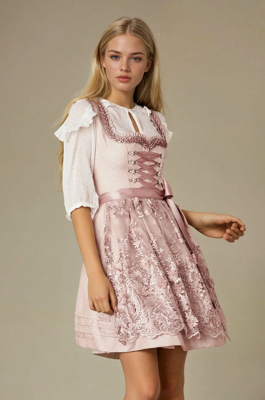 Kruger Joelle Mini Dirndl, Rose — 50cm 2pc Set