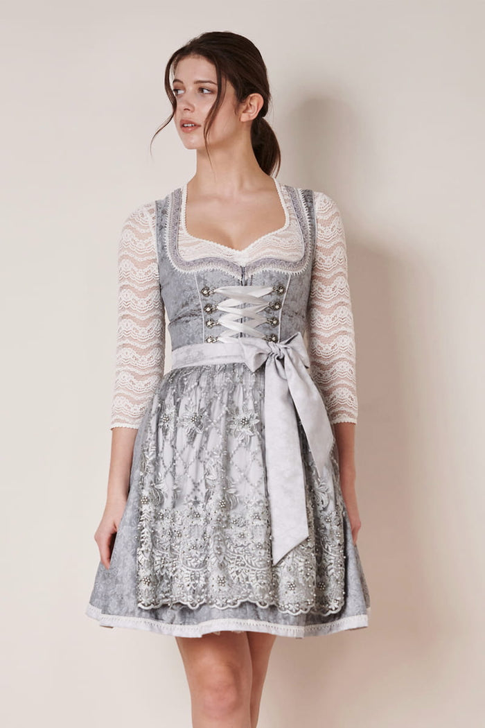 Kruger Joselin Mini Dirndl, Grey — 50cm 2pc Set