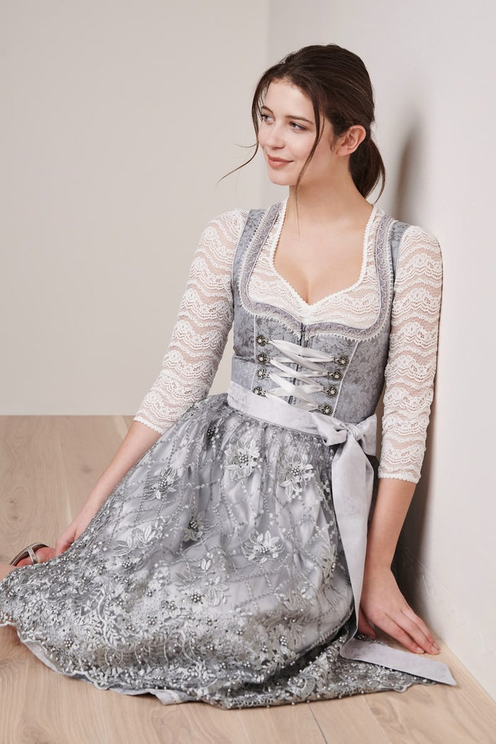 Kruger Joselin Mini Dirndl, Grey — 50cm 2pc Set