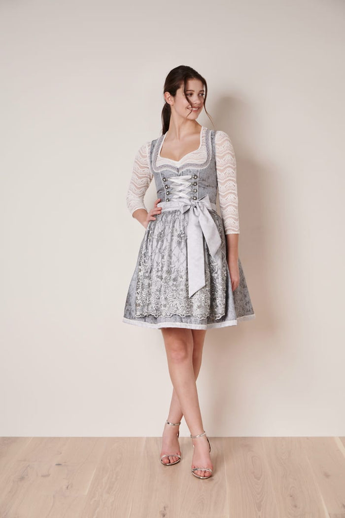 Kruger Joselin Mini Dirndl, Grey — 50cm 2pc Set