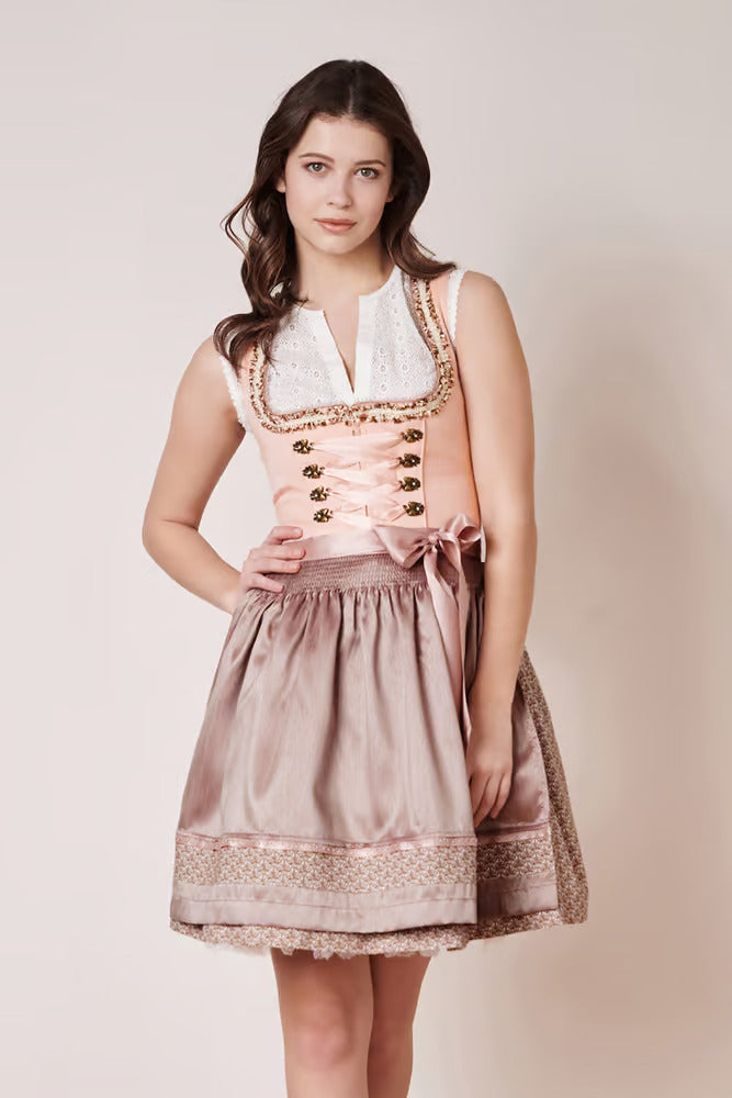Kruger Leonita Mini Dirndl, Pink — 50cm 2pc Set