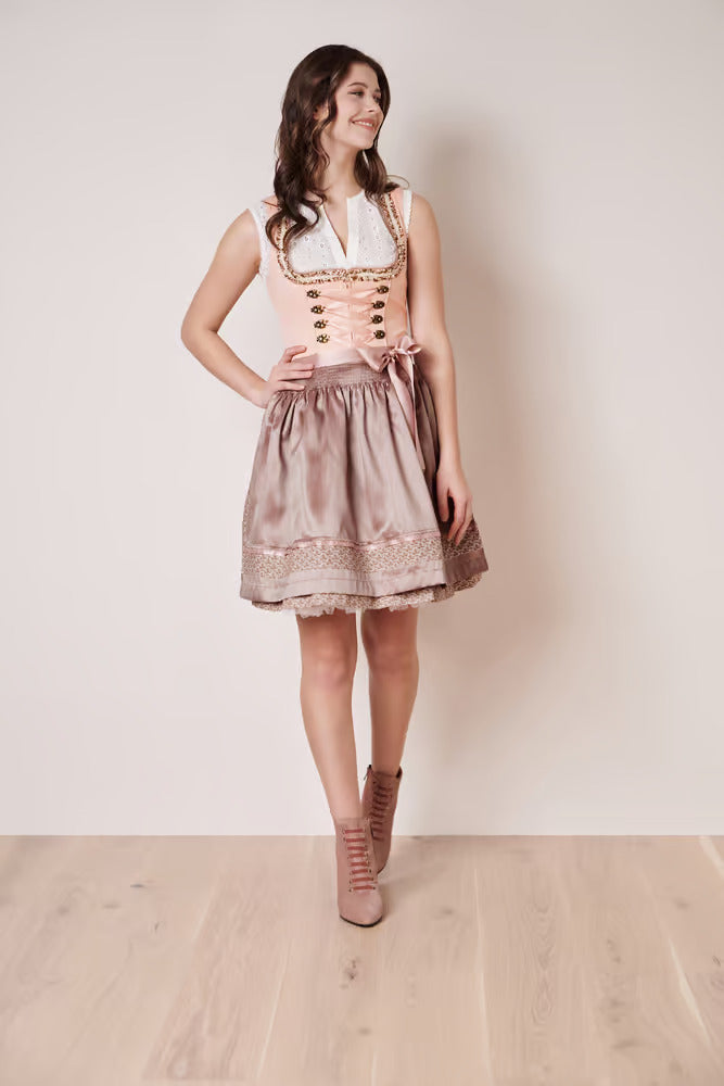 Kruger Leonita Mini Dirndl, Pink — 50cm 2pc Set