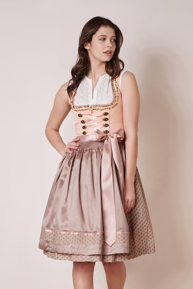 Kruger Leonita Mini Dirndl, Pink — 50cm 2pc Set