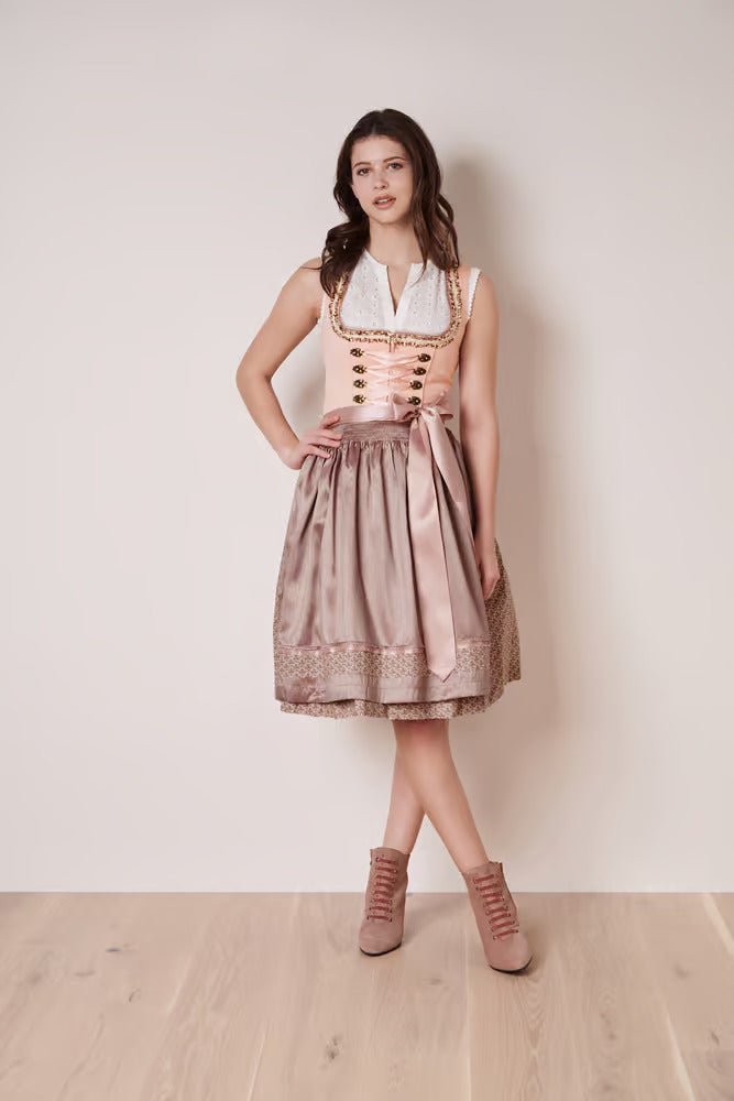Kruger Leonita Mini Dirndl, Pink — 50cm 2pc Set