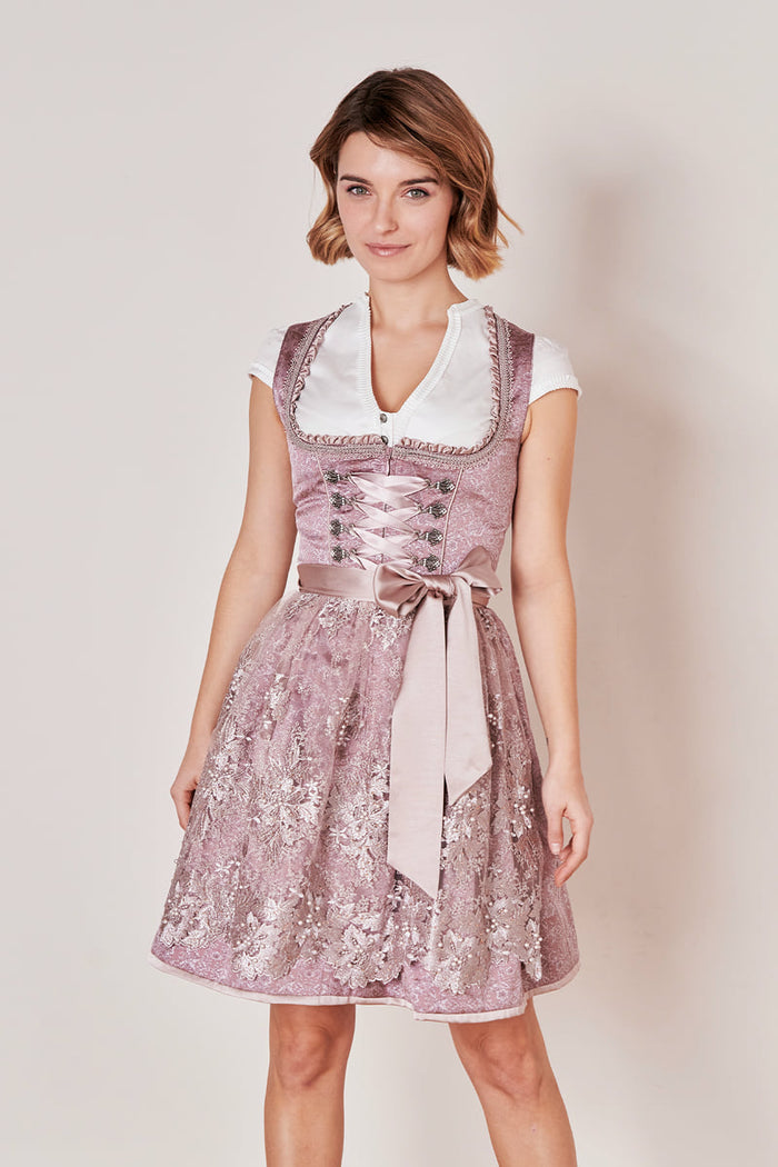 Kruger Palila Mini Dirndl, Rose — 50cm 2pc Set
