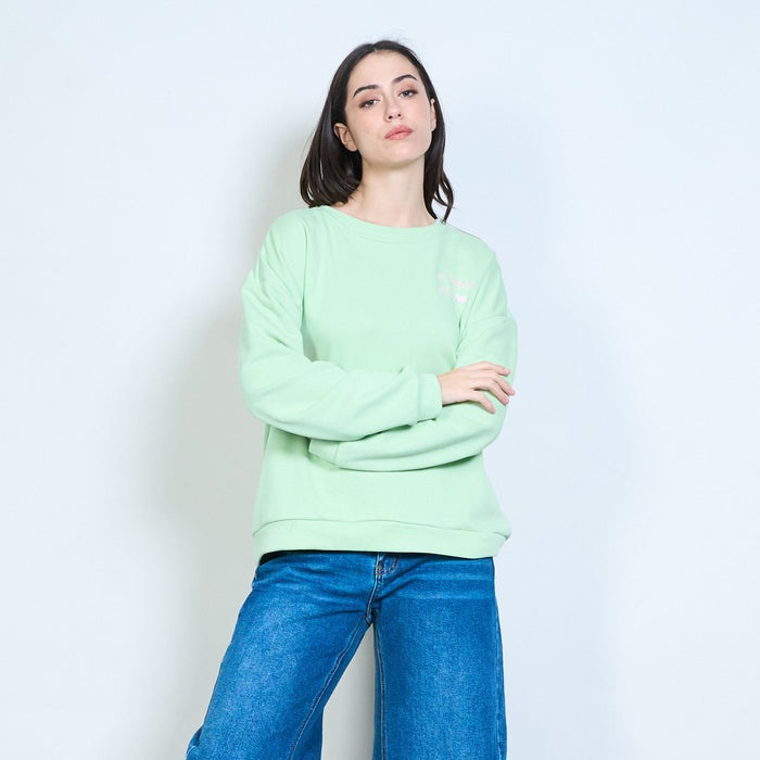 La dolce vita slogan print oversized sweatshirt wholesale