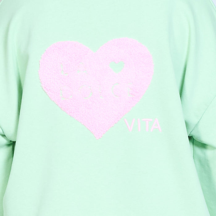 La dolce vita slogan print oversized sweatshirt wholesale