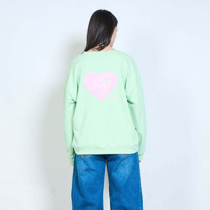 La dolce vita slogan print oversized sweatshirt wholesale