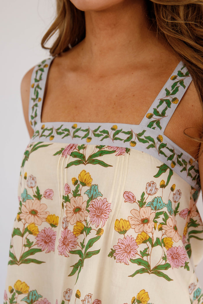 Bila77 Blouse- Women's Printed Cotton Top- Women's Cotton Two Piece Set