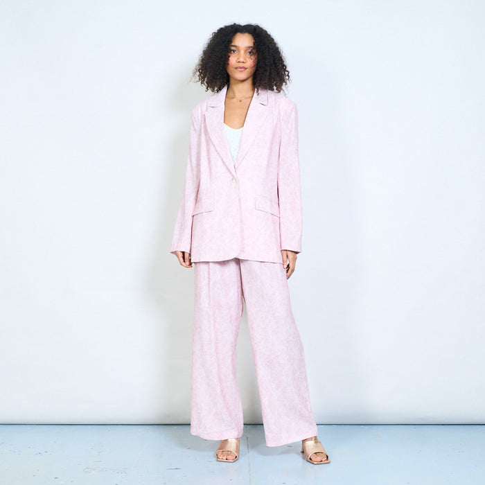 Marble effect single button tailored blazer wholesale
