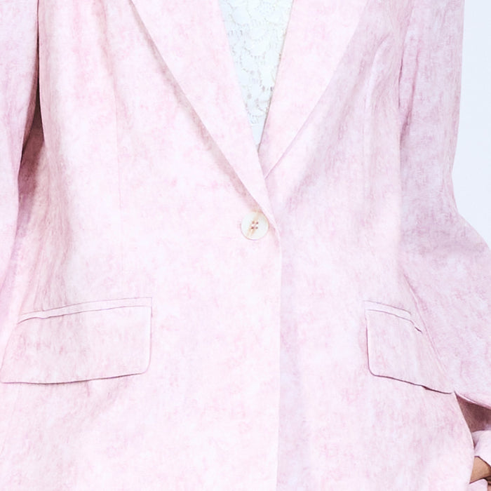 Marble effect single button tailored blazer wholesale