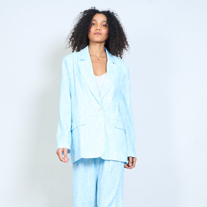 Marble effect single button tailored blazer wholesale