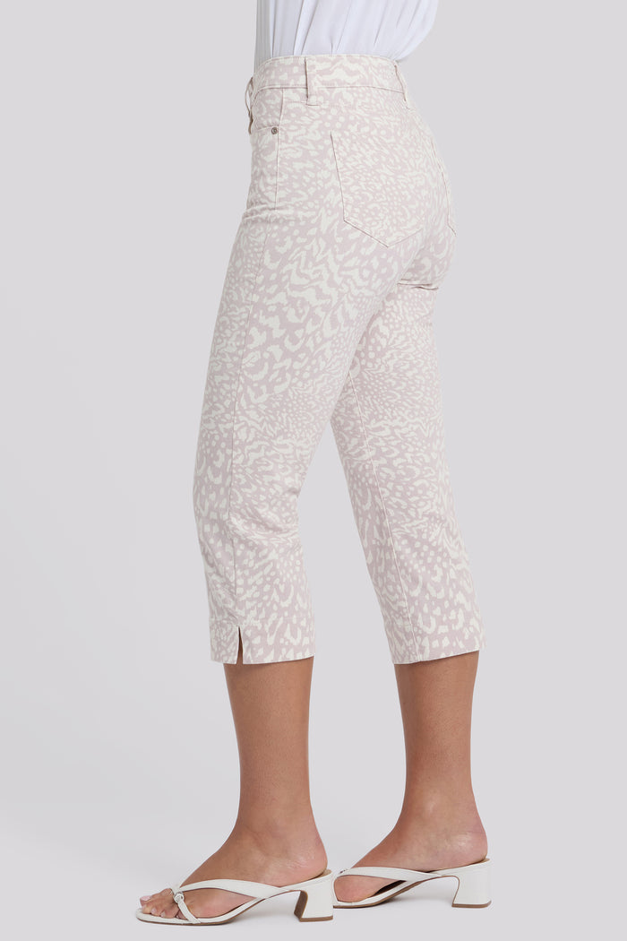 Marilyn Straight Crop Jeans In Petite - Snow Leopard