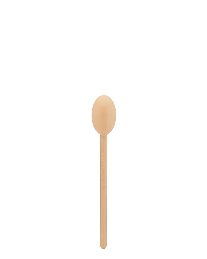 Wooden Matfer Kitchen Spoon shown on white silo background.