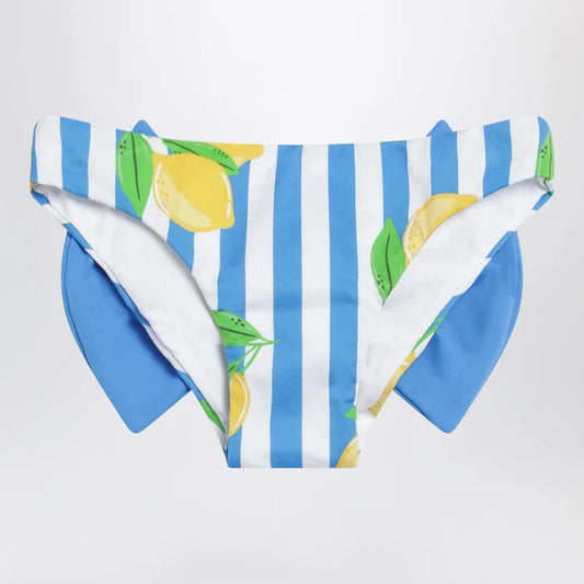 MC2 Saint Barth - Striped Briefs with Lemon Print and Bow