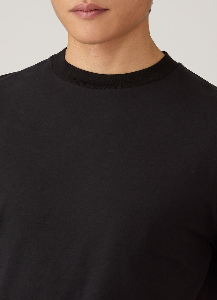 Men's Brushed Cotton T-shirt in Black