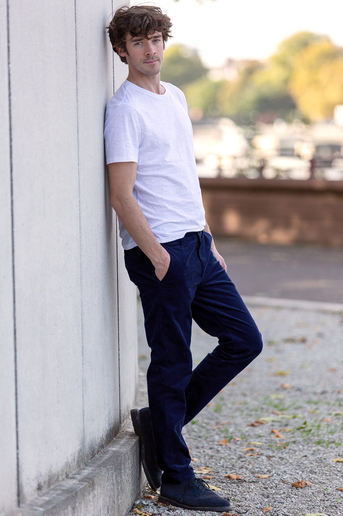 Men's Crew Neck T-Shirt | White - Aspiga