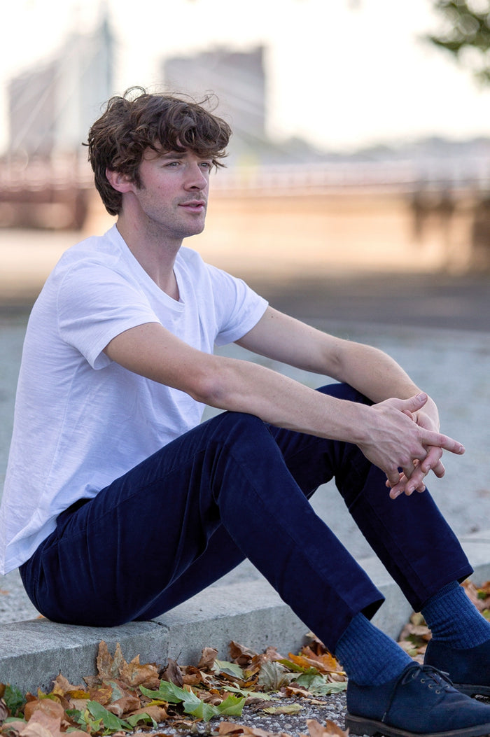 Men's Crew Neck T-Shirt | White - Aspiga