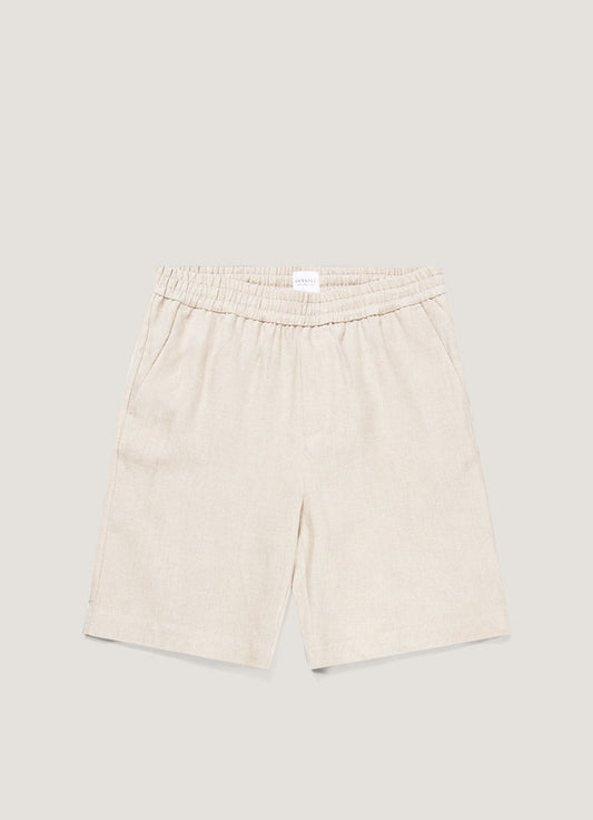 Men's Linen Drawstring Short in Sand