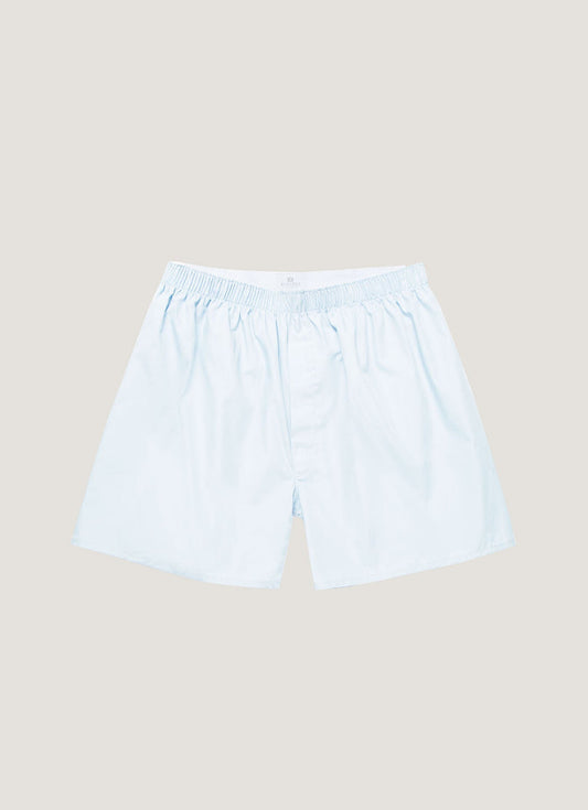 Men's Long Cut Classic Boxer Short in Plain Blue