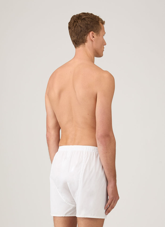 Men's Long Cut Classic Boxer Short in White