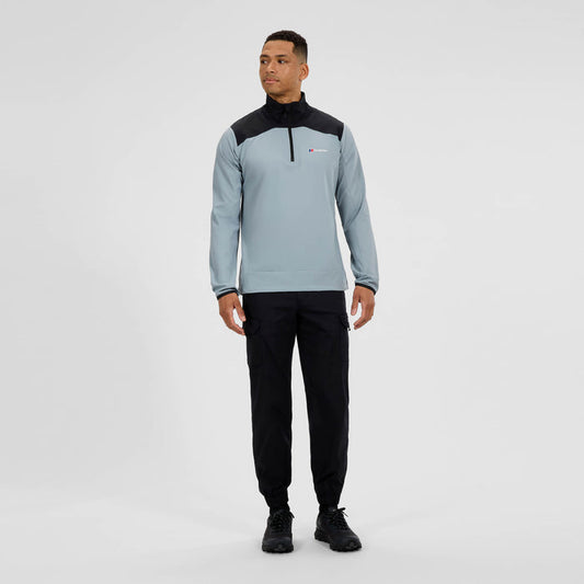 Men's Terrain Trek Half Zip Jacket - Black/Grey