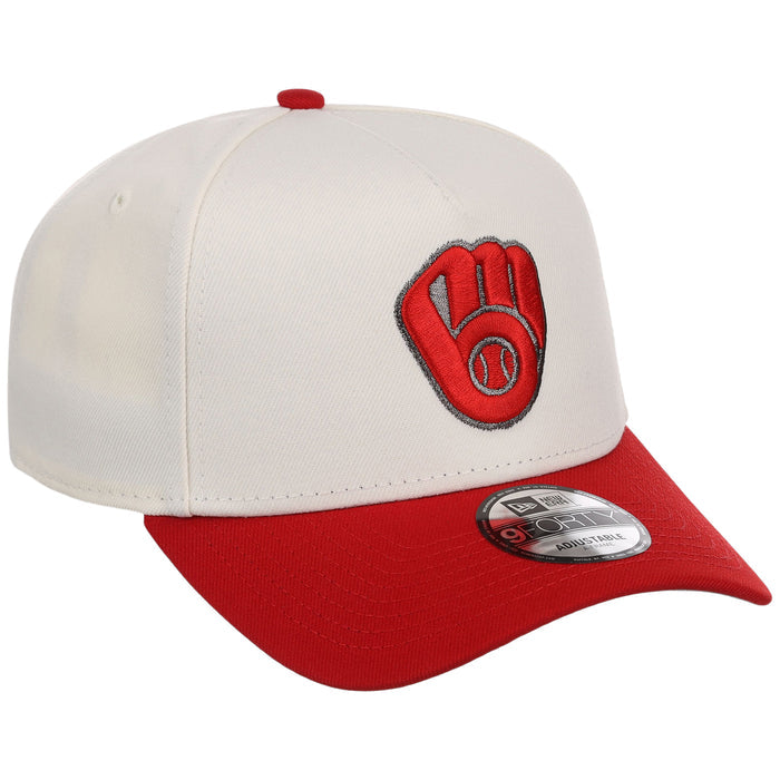 Milwaukee Brewers MLB Chrome x Red FASHION CORE New Era 9FORTY A-Frame