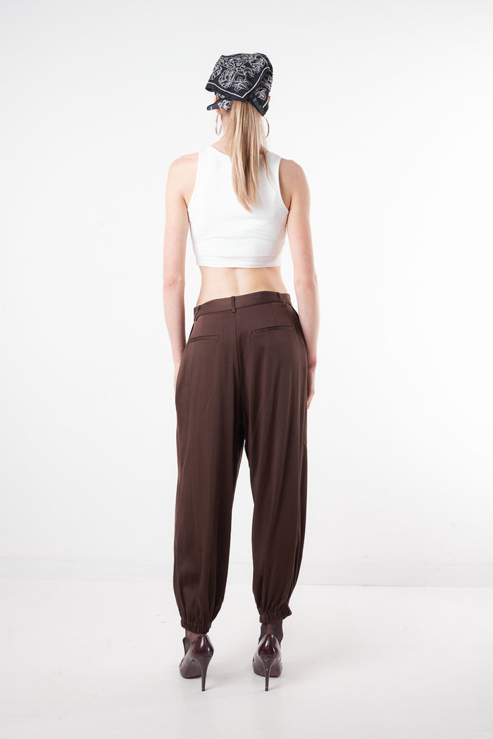 Minimal tailored ankle jogger trousers wholesale