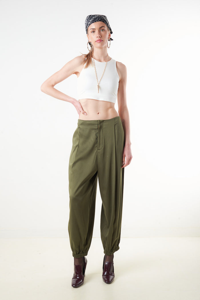 Minimal tailored ankle jogger trousers wholesale