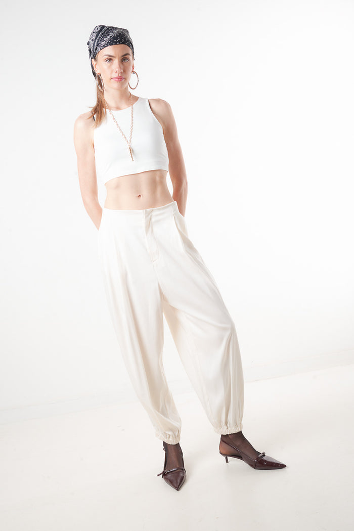 Minimal tailored ankle jogger trousers wholesale