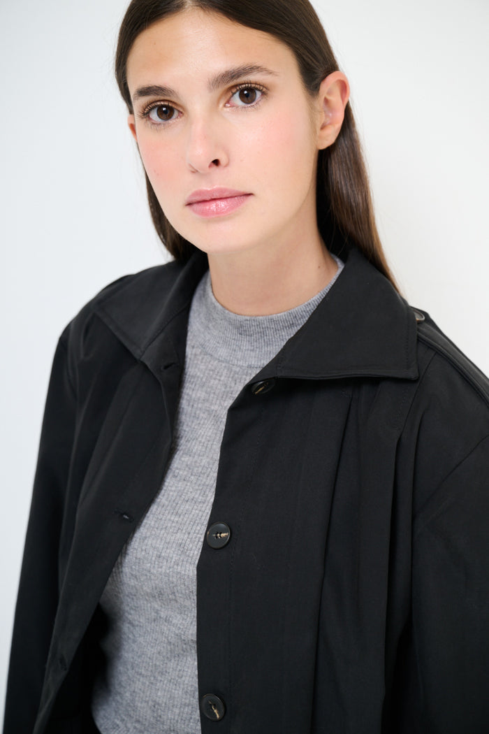 Minimalist button front cropped jacket wholesale