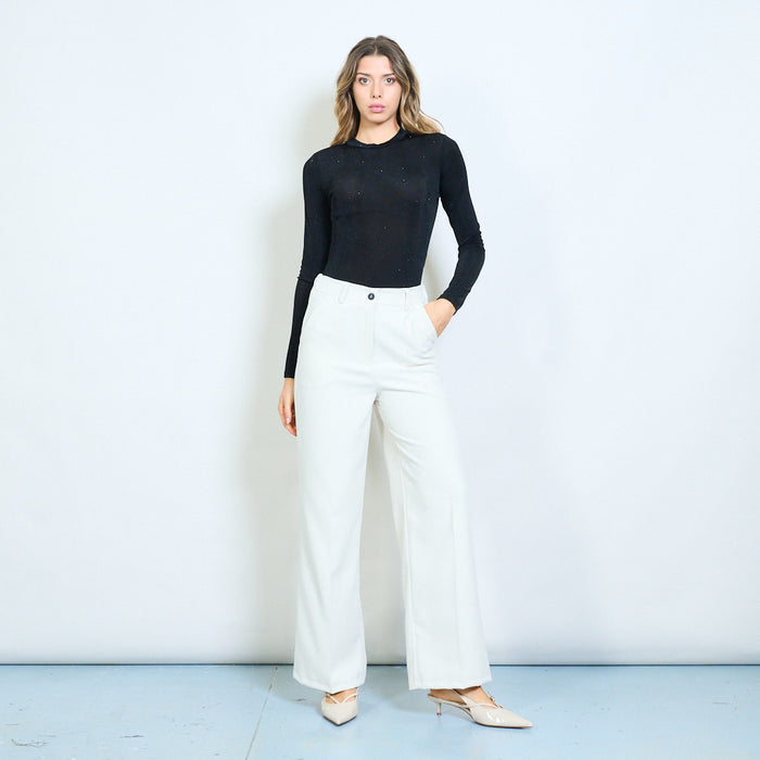 Minimalist long sleeve fitted bodysuit wholesale