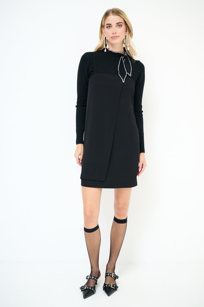 Minimalist spaghetti strap layered mini dress wholesale