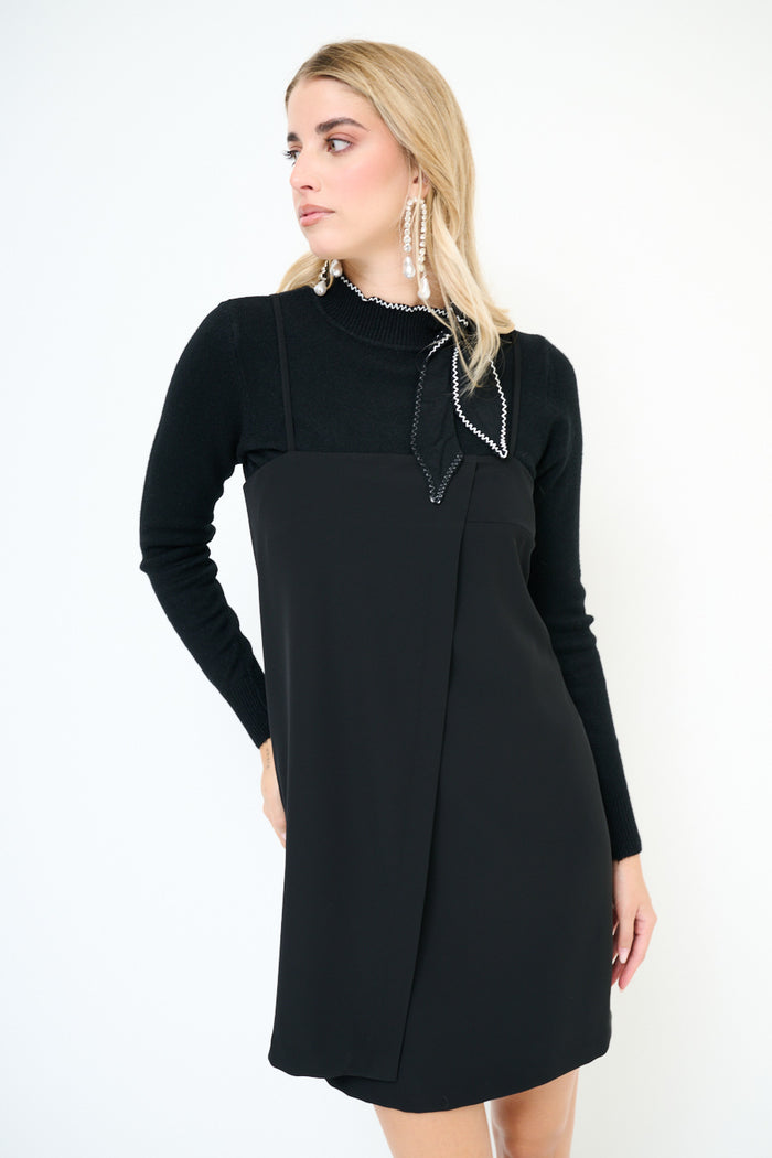 Minimalist spaghetti strap layered mini dress wholesale