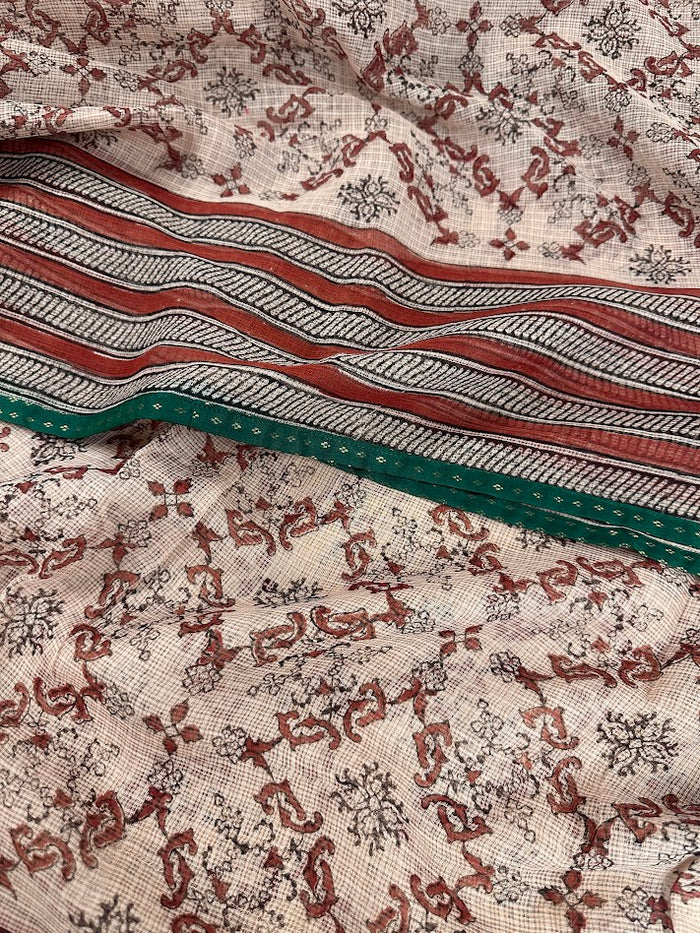 Mishrita Terracotta Mosaic Kota Saree