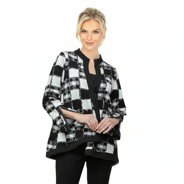 Modern Black & White Check Jacket - 7369J