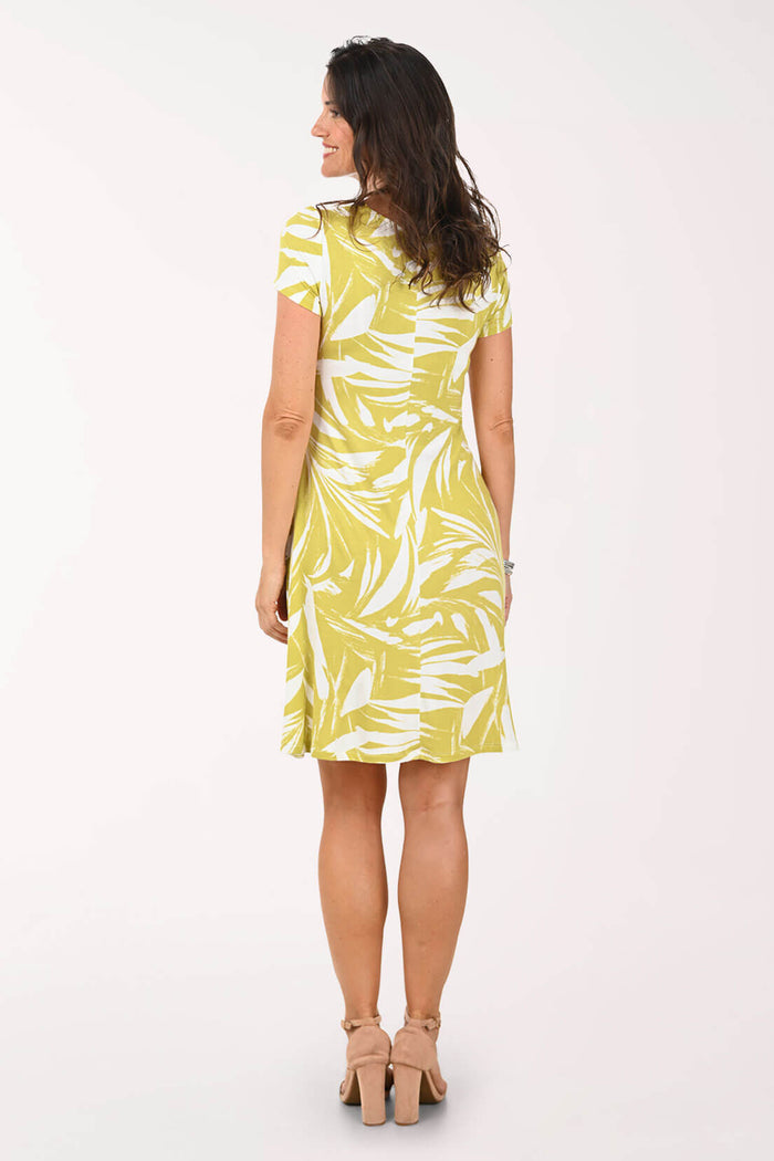 Modesto Leaves Short Sleeve Dress