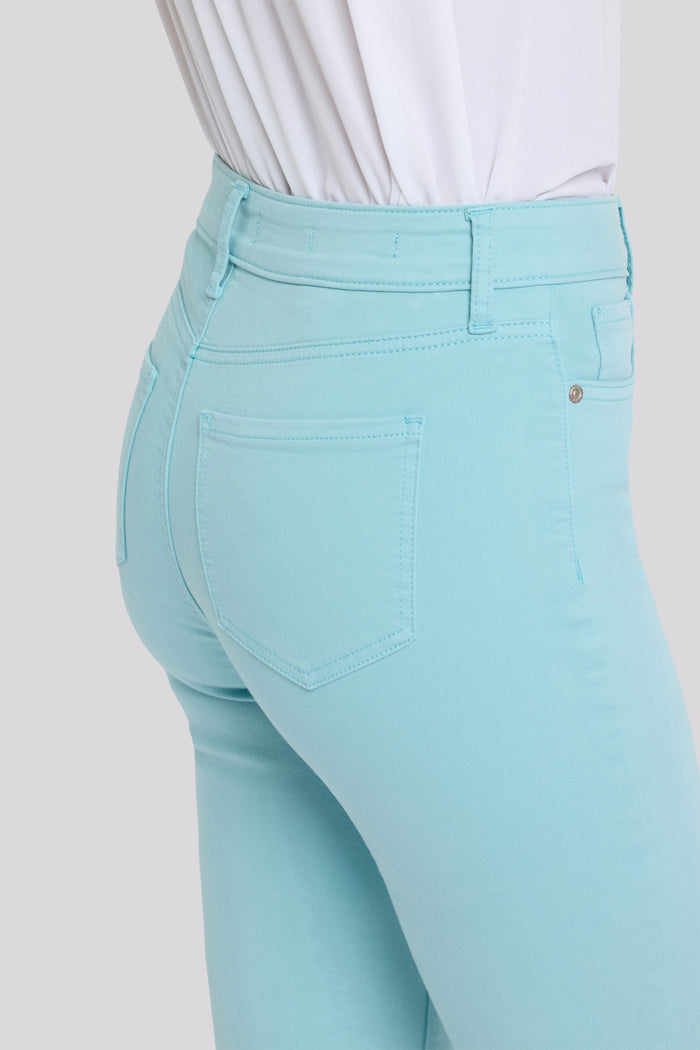 Monica Kick Flare Crop Jeans - Aqua Haze