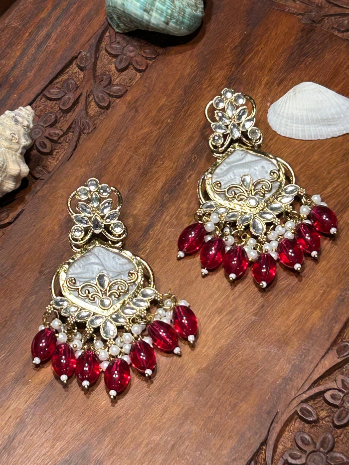 Mother of Pearl earrings by Kurti Connection USA