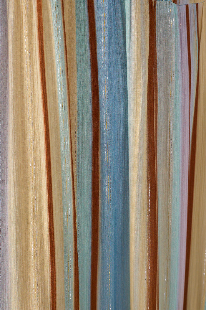 Multicolor Stripes Céu Tiered Lurex Maxi Dress_7