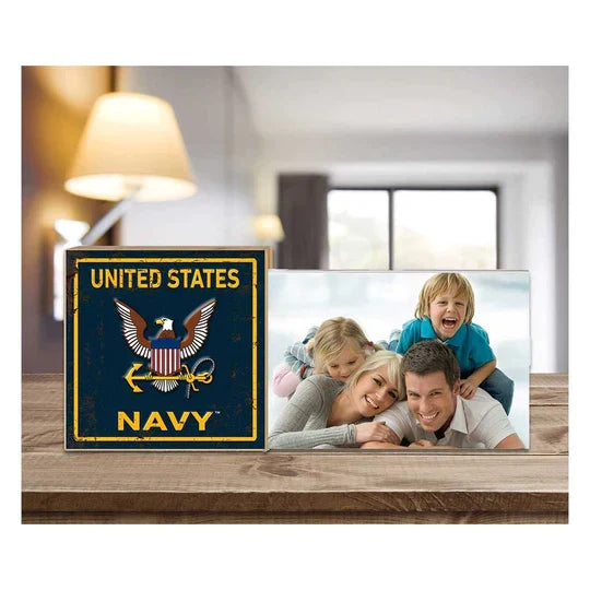 Navy Faux Rusted Floating Picture Frame*