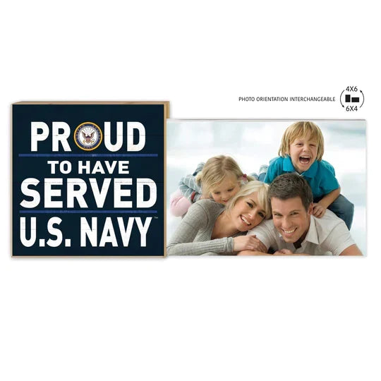 Navy Proud to Serve Floating Picture Frame*