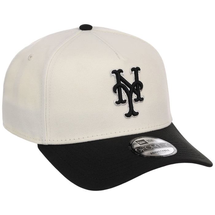 New York Mets MLB Chrome x Black FASHION CORE New Era 9FORTY A-Frame