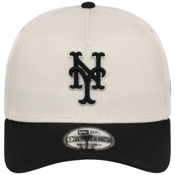 New York Mets MLB Chrome x Black FASHION CORE New Era 9FORTY A-Frame