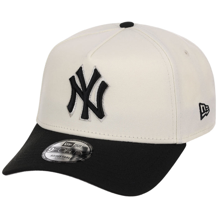 New York Yankees MLB Chrome x Black FASHION CORE New Era 9FORTY A-Frame