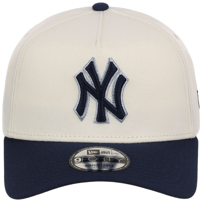 New York Yankees MLB Chrome x Navy FASHION CORE New Era 9FORTY A-Frame