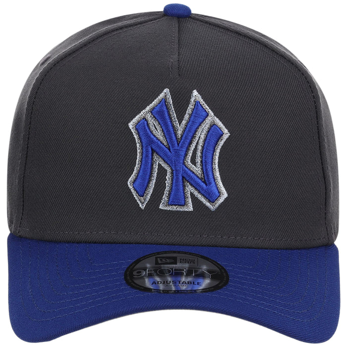 New York Yankees MLB Graphite x Royal FASHION CORE New Era 9FORTY A-Frame