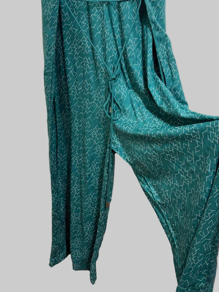 Nomads Sleeveless Green Jumpsuit UK 10 EU - Geo Printed -  BNWT