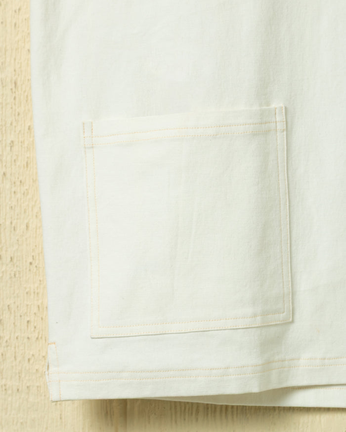 Normandy Fisherman's Jacket in White Canvas